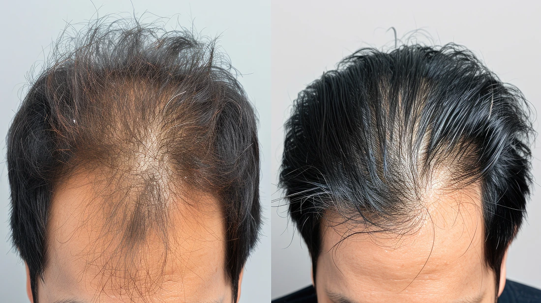 before after hair transplant results male patient 1